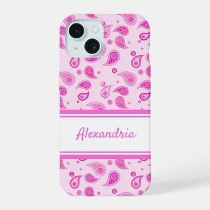 Pink Paisley iPhone 15 Case
