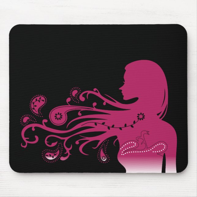 pink paisley mouse mat (Front)