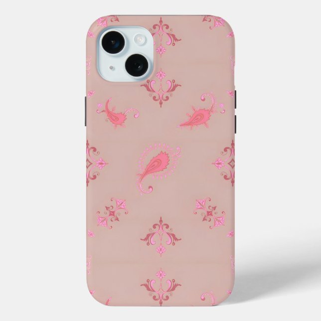 Pink Paisley Pattern Case-Mate iPhone Case (Back)