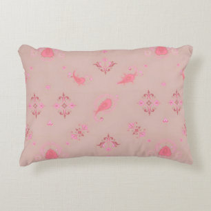 Pink Paisley Pattern Decorative Cushion