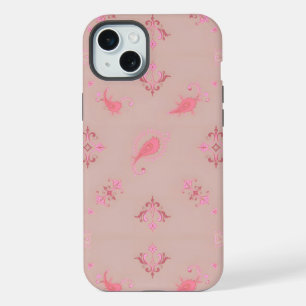 Pink Paisley Pattern iPhone 15 Plus Case