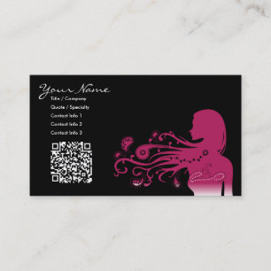 pink paisley : qr code business card