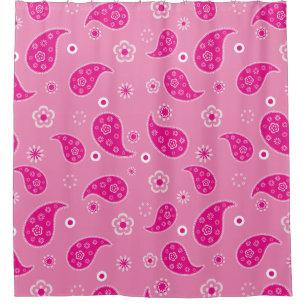 Pink Paisley Shower Curtain