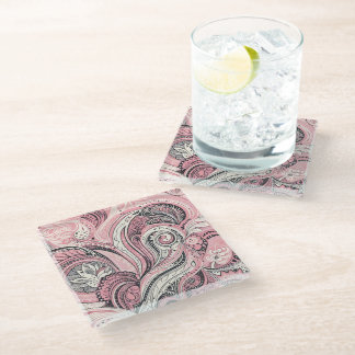 Pink Paisley The Home Studio Coaster