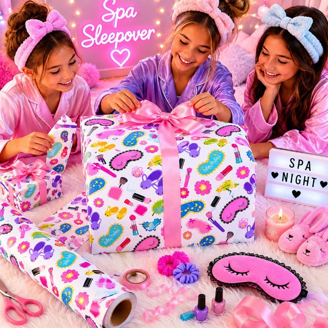 Pink Pajama Party  Wrapping Paper (Creator Uploaded)