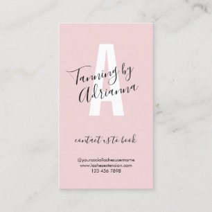Pink Pale Tanning Aftercare Simple Business Card