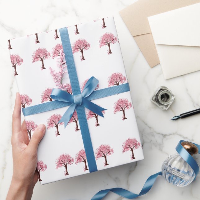 Pink Pale Trees Wrapping Paper (Gifting)