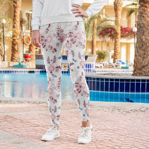 Pink Palette William Morris Design Leggings