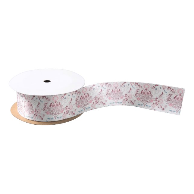 Pink Palette William Morris Design Satin Ribbon (Spool)