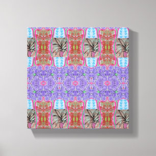 Pink Palm Abstract Canvas Print