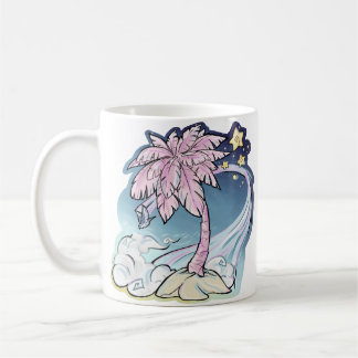 Pink Palm & Blue Bird Mug