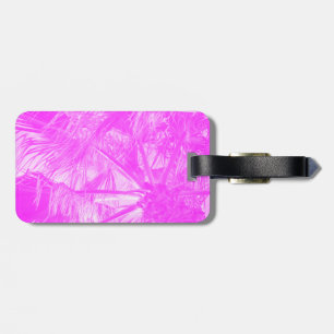 Pink Palm Fronds Luggage Tag