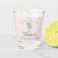 Pink Palm Spring Pastel Beach Bachelorette Favor