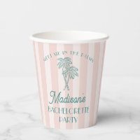 Pink Palm Spring Pastel Beach Bachelorette Party