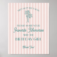 Pink Palm Springs Favourite Memories with Birthday