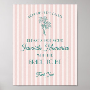 Pink Palm Springs Favourite Memories with Bride Poster