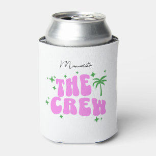 pink palm springs retro bachelorette party can cooler