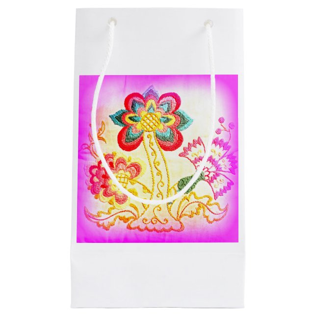 pink palm tree gift bag (Front)