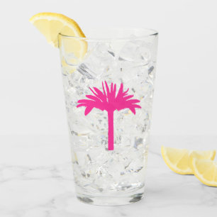 Pink Palm Tree Glass