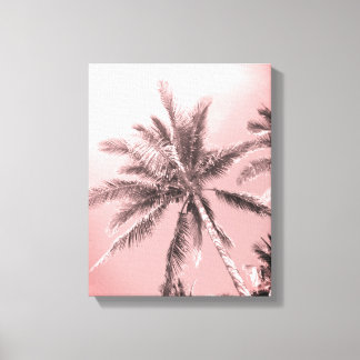 Pink Palm Trees Canvas Print