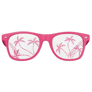 Pink Palm Trees Retro Sunglasses