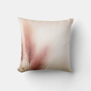 Pink Pampas Grass Bohemian Boho Cushion