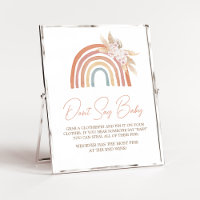 Pink Pampas Grass Boho Rainbow Don't Say Baby