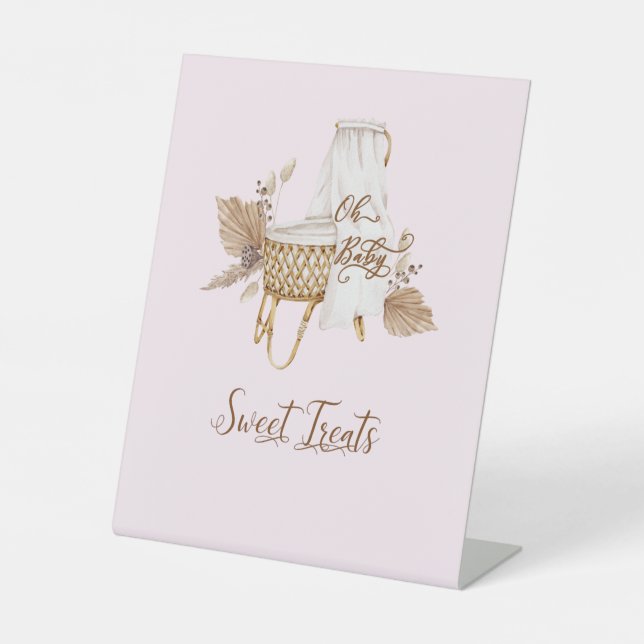 Pink Pampas Grass Sweet Treats Sign II (Front)