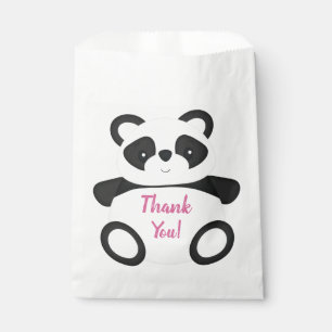 Pink Panda Bear Birthday Party Favour Bags