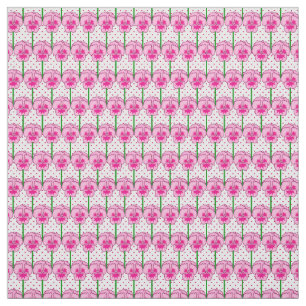 Pink pansies - retro wallpaper pattern fabric