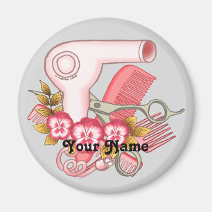 Pink Pansy Beautician Magnet