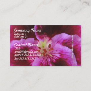 Pink Pansy Business Cards