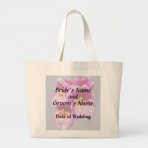 Pink Pansy Orchids Wedding Products Large Tote Bag
