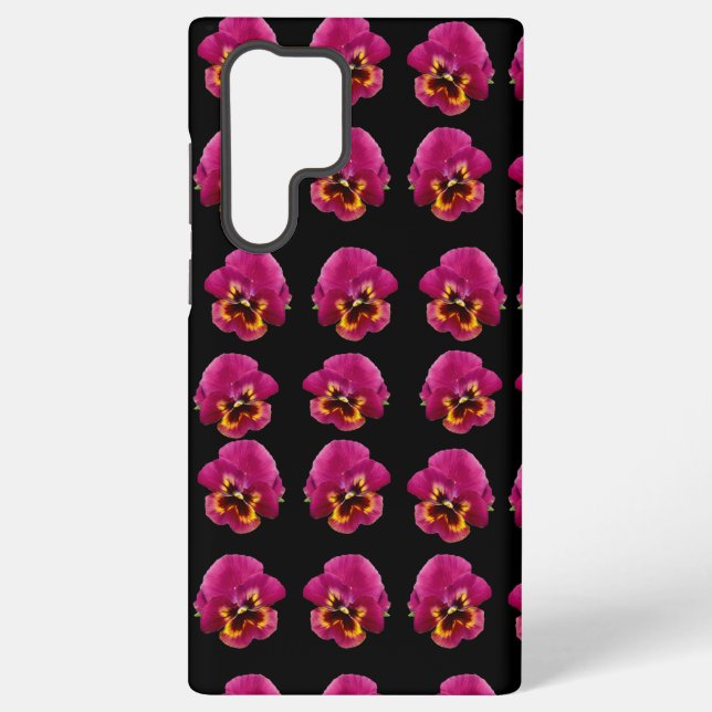 Pink Pansy Passion, Samsung Galaxy S22 Ultra Case (Back)