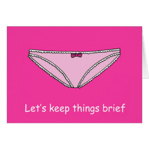 Pink Panties Let's Keep Things Brief