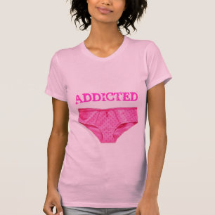 PINK PANTY ADDICT (Ladies Twofer Sheer) T-Shirt