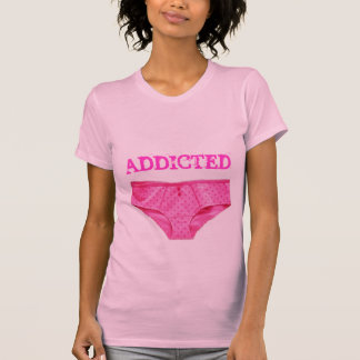 PINK PANTY ADDICT (Ladies Twofer Sheer) T-Shirt