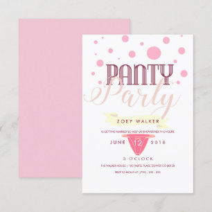 Pink Panty Party Invitation