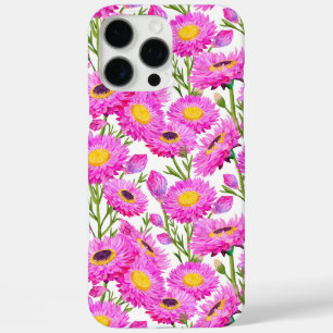 Pink Paper Daisies Floral Blooms iPhone 16 Pro Max Case