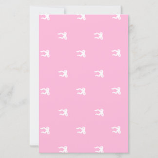 pink paper with white bow print