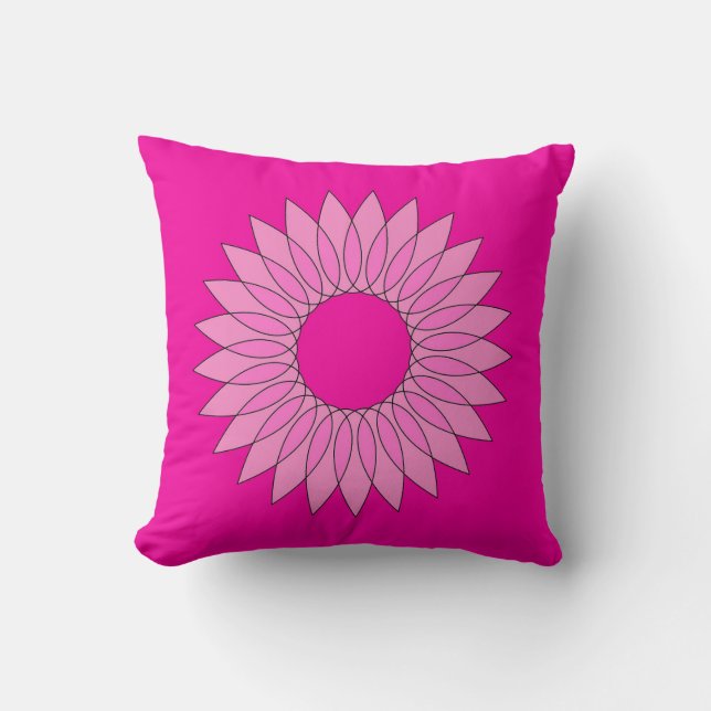 Pink Paradise Reversible Throw Pillow (Front)
