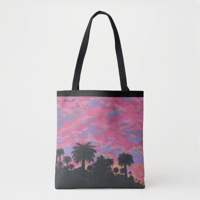 "Pink Paradise" Tote by All Joy Art Bag (Front)