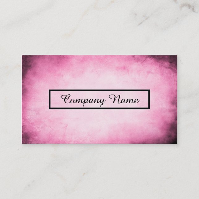 pink parchment business card (Front)