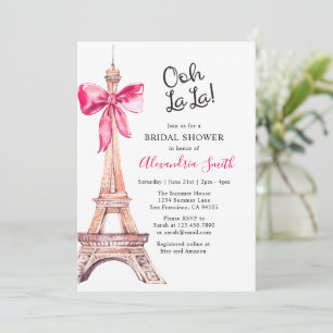 Pink Paris Bridal Shower Invitation
