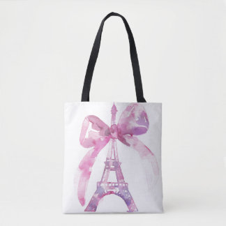 Pink Paris Eiffel Tower Tote