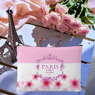 Pink Paris flower market Accessory Pouch