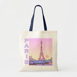 Pink Paris Illustration Tote Bag