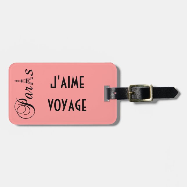 Pink Paris : Luggage Tag (Front Horizontal)