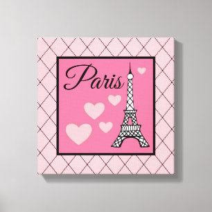 Pink Paris Sign Wall Art