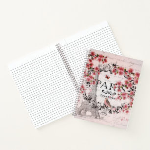 Pink Paris spring Notebook